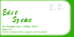 edit szepe business card